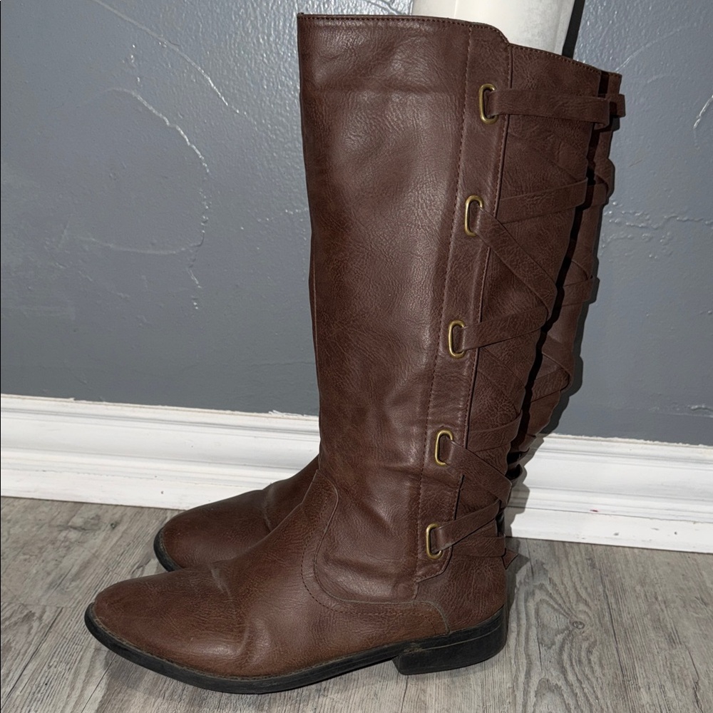 Elegant Brown Over the Knee Boots